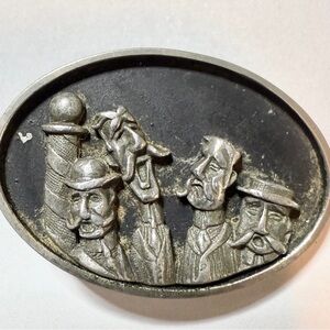 HICKOK - Vintage Tie Clip - Silver and Black